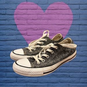 Converse All Star Women's Metallic Herringbone Low Top Lace Up Sneakers